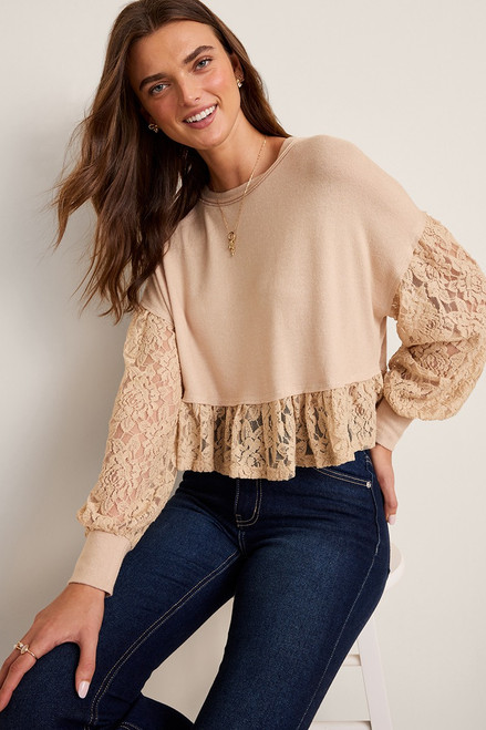 Tanya Lace Dolman Top