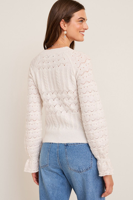 Raye Pointelle Pullover Sweater