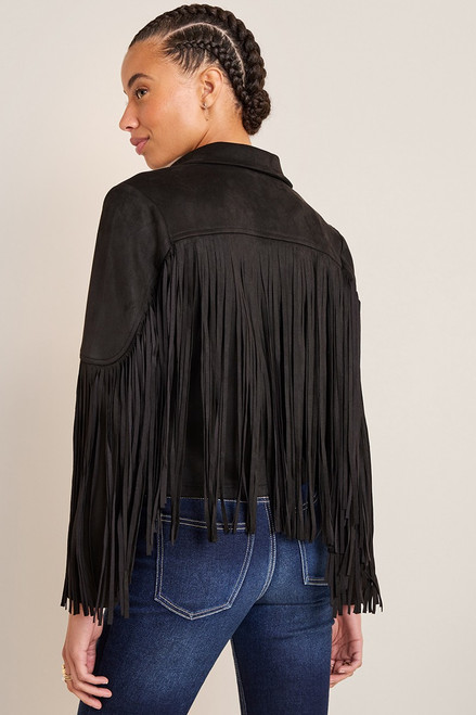 Pamela Fringe Faux Suede Jacket