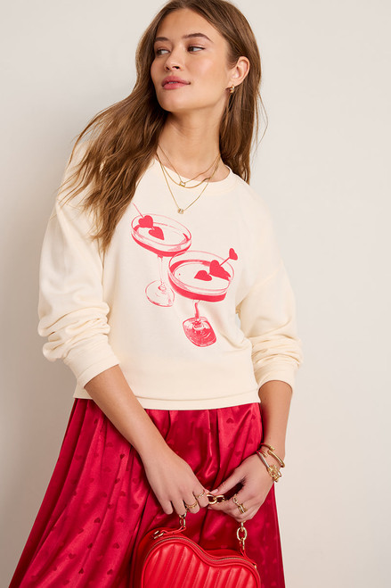 Martini Graphic Crewneck Sweatshirt
