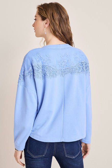 Wendy Crochet Back Sweatshirt