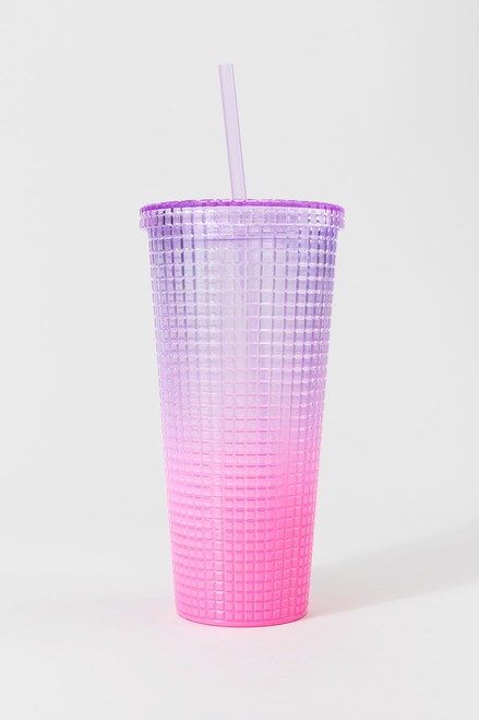 Two-Tone Square Semi transparent Tumbler 24oz