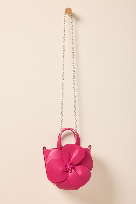 Ella Magenta Flower Bucket Satchel