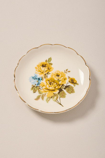 Golden Flowers Trinket Dish
