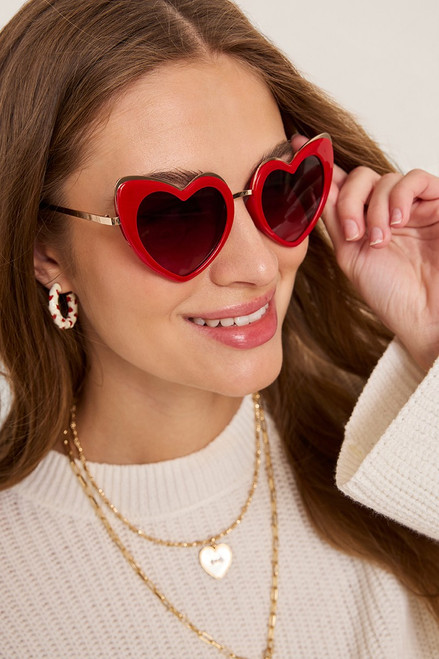 Stephanie Heart Shaped Sunglasses