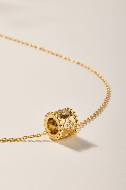 Marsha Clover Spacer Charm Necklace