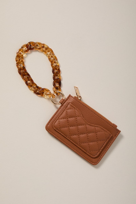 Lilly Faux Leather Card Case Wristlet