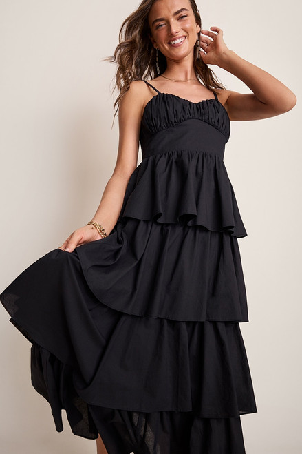 Faye Tiered Midi Dress