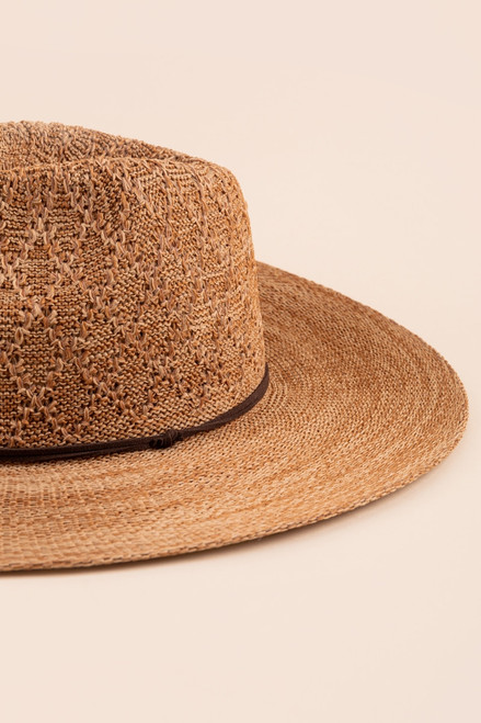 Joie Diamond Weave Panama Hat