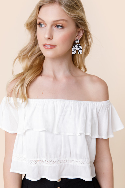 Kailie Off the Shoulder Ruffle Top