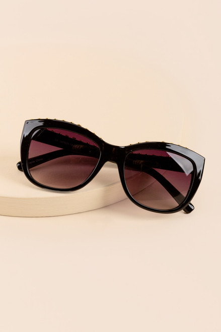 Brandy Plastic Round Sunglasses