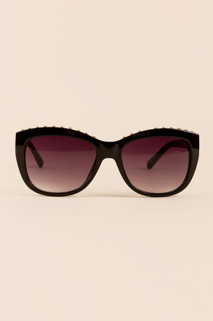 Brandy Plastic Round Sunglasses