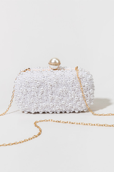 Madelyn Pearl Beaded Clutch