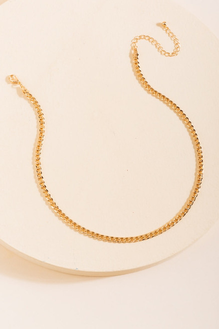 Angie Single Strand Curb Chain Necklace