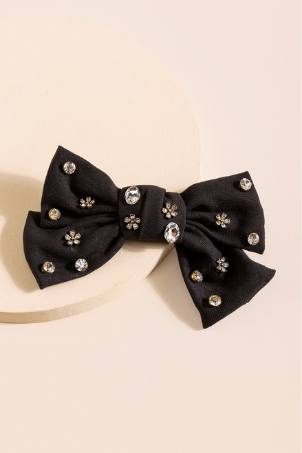 Lina Embellished Bow Hair Clip