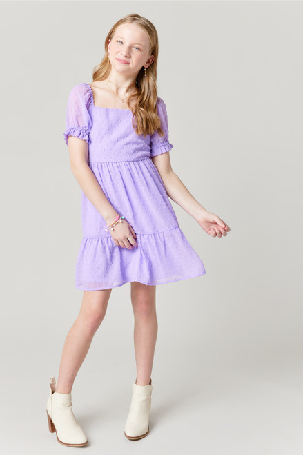 franki Swiss Dot Bow Back Dress for Girls