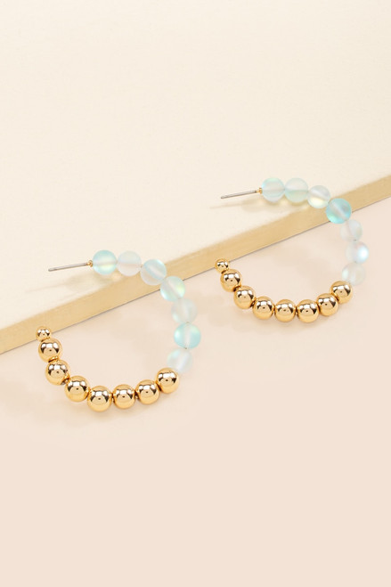 Ana Opal Beaded Hoop Earrings