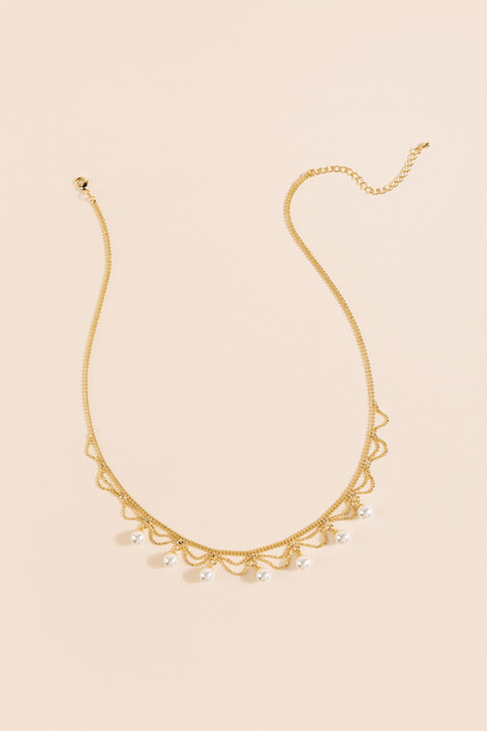 Jenna Fringe Pearl Necklace