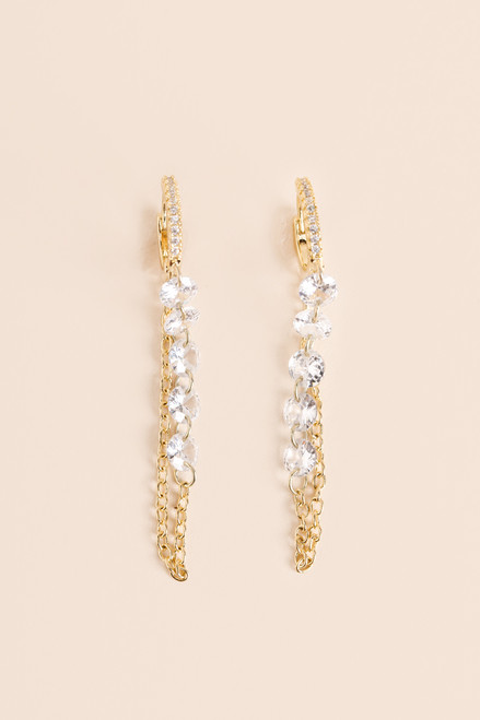 Taylor Crystal Linear Drop Earrings