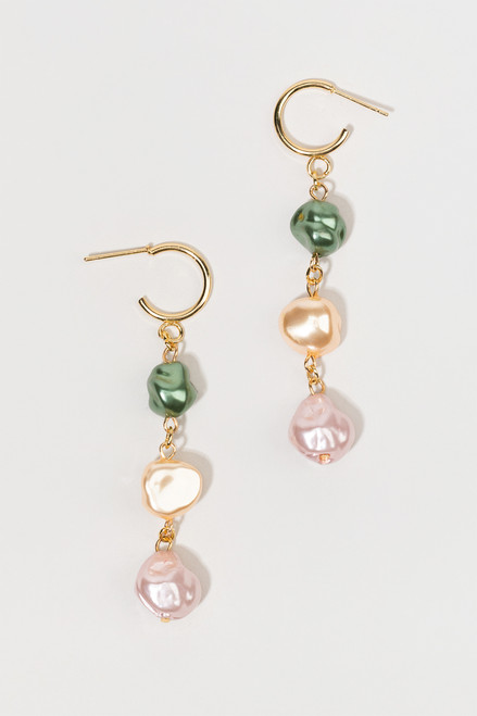 Ember Colored Pearl Drop Earrings