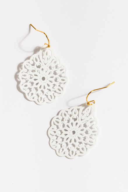 Tessa Filigree Resin Drop Earrings