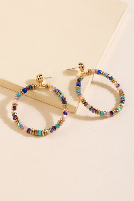 Brittany Multi-Colored Beaded Drop Earrings