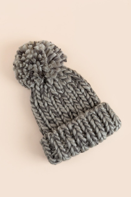 Roxanne Chunky Yarn Pom Beanie