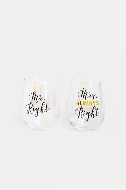 Always Right Stemless Wine Glass Set