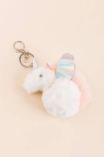 franki Unicorn Puff Keychain for Girls