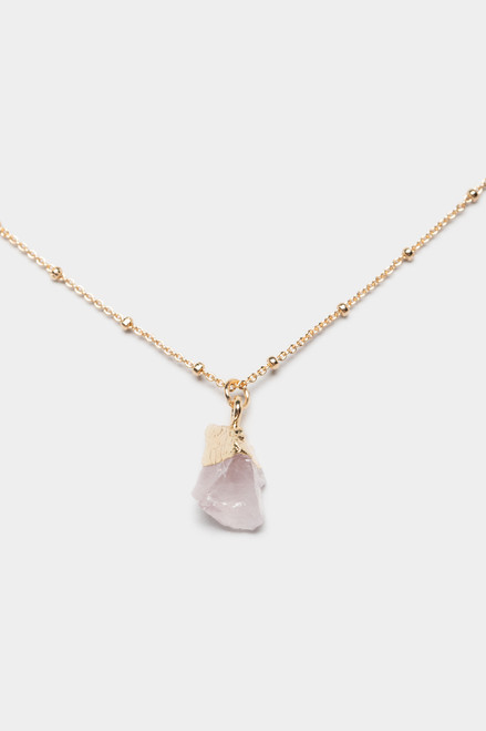 Loving Rose Quartz Pendant Necklace