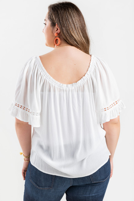 Brandia Crochet Off The Shoulder Blouse