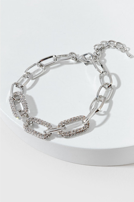 Cora Pave Link Strand Chain Bracelet