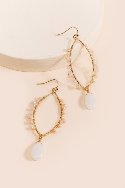 Annabel Beaded Teardrop Earrings