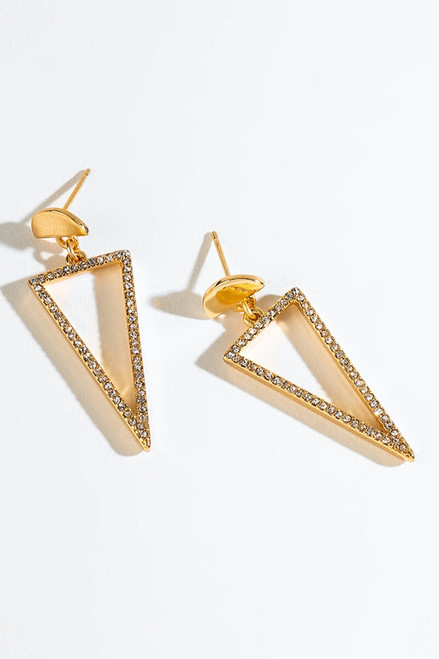 Lauren Pavé Triangle Drop Earrings