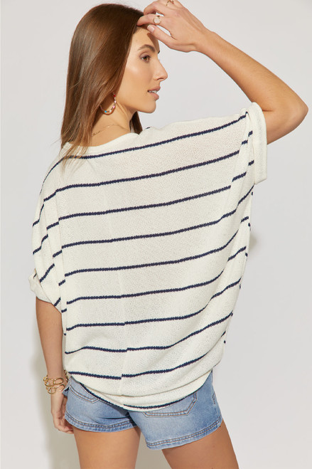 Opheliah Striped Dolman Tee