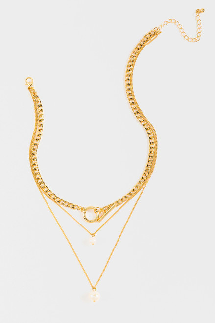 Lauren Chain Pearl Drop Necklace