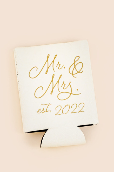 Mr. and Mrs. Est. 2022 Wine Bottle Sleeve