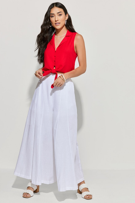 Danika Collared Front Tie Button Down Top