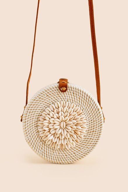 Shelby Round Rattan Crossbody