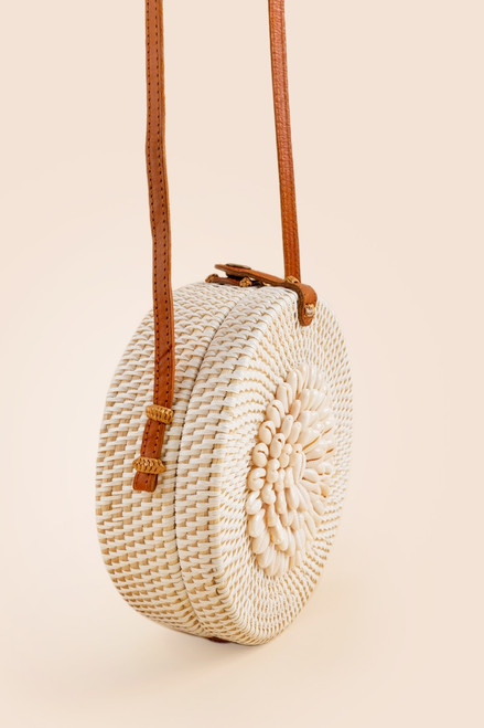 Shelby Round Rattan Crossbody