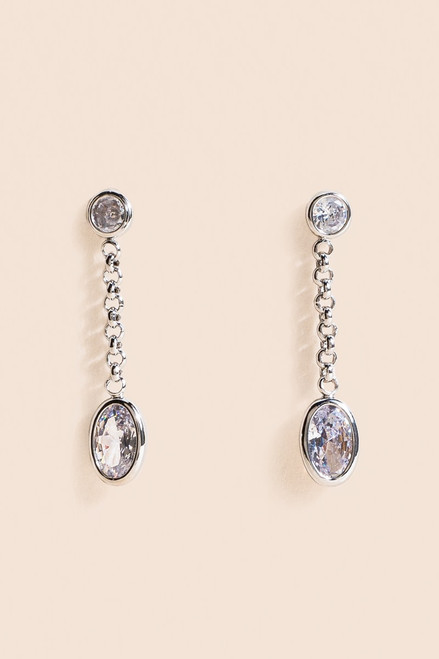 Julia Crystal Linear Drop Earrings