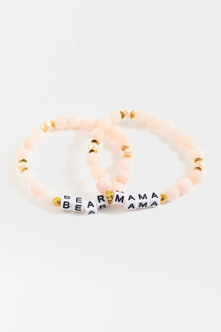 Mama Bear Beaded Bracelet Set