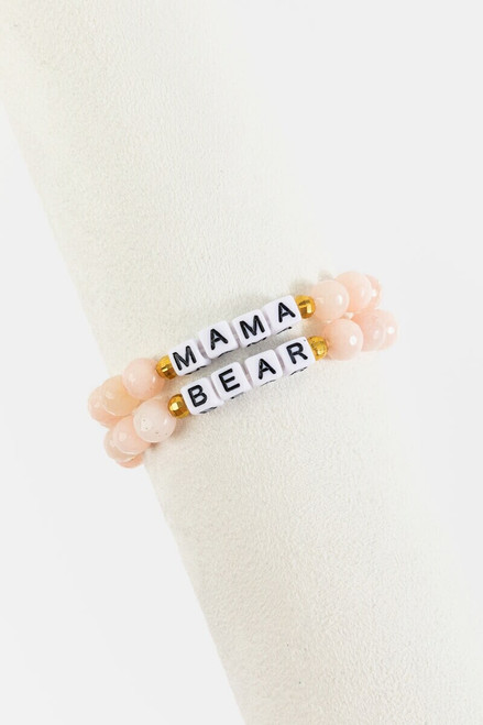 Mama Bear Beaded Bracelet Set