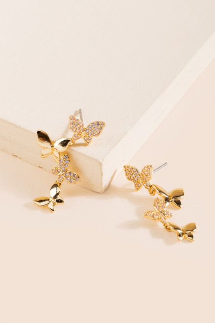 Cassie Butterfly Drop Earrings