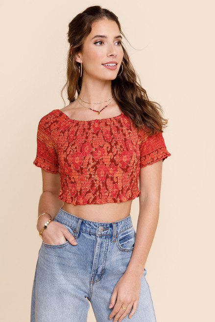 Florence Floral Smocked Top