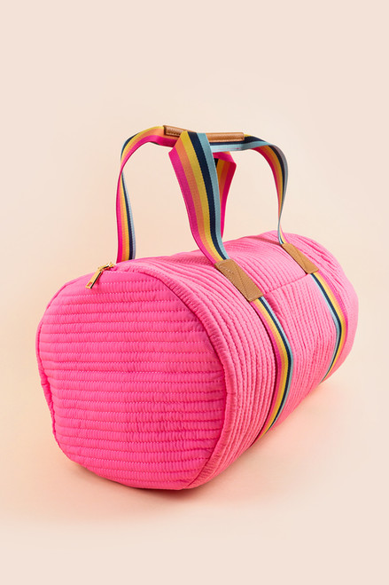 Leticia Multi Stripe Strap Quilted Weekender