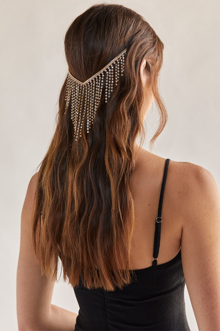 Rosemary Rhinestone Fringe Hair Comb