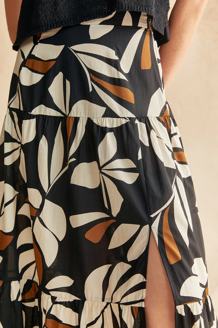 Samara Palm Printed Maxi Skirt