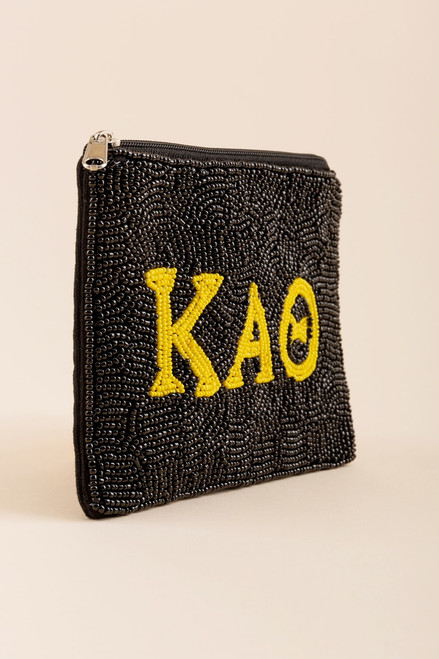 Kappa Alpha Theta Sorority Beaded Coin Pouch