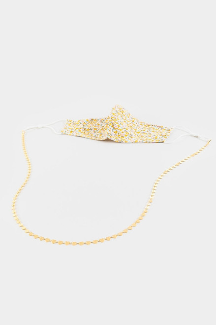 Marlie Gold Heart Convertible Eyewear & Face Mask Chain